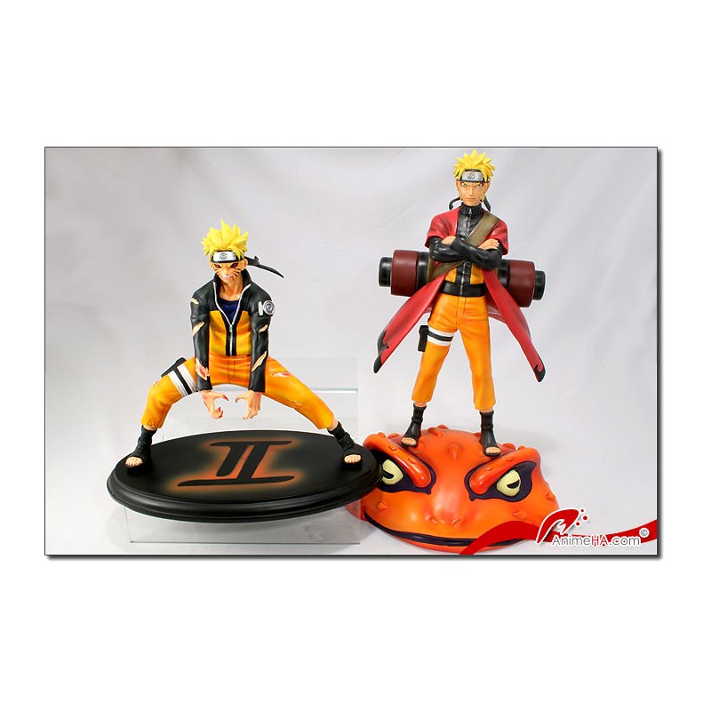 Statue en résine de Naruto en mode Sennin sur Gamakichi