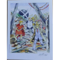 Livre Tonnerre de Bulles - Ex-libris signé par Christophe Alvès - D'après Jacobs & Martin - 2025