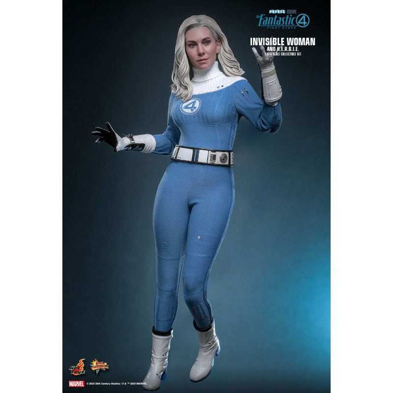 Hot Toys MMS824 Les 4 Fantastiques Premiers Pas Collectible Set 16 Invisible Woman and H.E.R.B.I.E. 16-28cm
