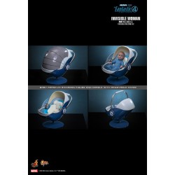 Hot Toys MMS824 Les 4 Fantastiques Premiers Pas Collectible Set 16 Invisible Woman and H.E.R.B.I.E. 16-28cm