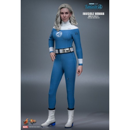 Hot Toys MMS824 Les 4 Fantastiques Premiers Pas Collectible Set 16 Invisible Woman and H.E.R.B.I.E. 16-28cm