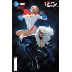 DC Marvel Superman Spider-Man #1 (One Shot) Cover V David Talaski Power Girl & Black Cat Card Stock Var