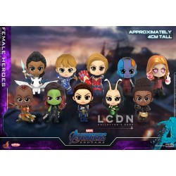 Hot Toys COSB682 Avengers Endgame Female Heroes Cosbaby (XS) Bobble-Head Collectible Set de 10 Figurines 4cm