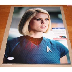 Autographe d'Alice EVE Signed 11x14 Autographed Photo Star Trek PSA/DNA Cert COA