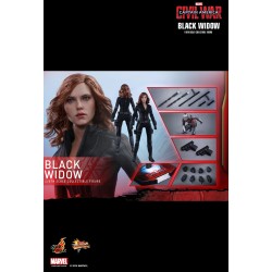 Hot Toys MMS365 Captain America Civil War Black Widow Scarlett Johansson 1/6 Collectible Figurine 28cm