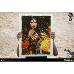 Wonder Woman Gal Gadot - Sideshow Premium Art Print d'Olivia De Berardinis encadré (Framed) limited 275/monde