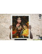Wonder Woman Gal Gadot - Sideshow Premium Art Print d'Olivia De Berardinis encadré (Framed) limited 275/monde