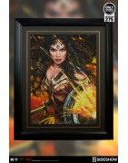 Wonder Woman Gal Gadot - Sideshow Premium Art Print d'Olivia De Berardinis encadré (Framed) limited 275/monde