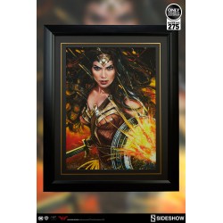 Wonder Woman Gal Gadot - Sideshow Premium Art Print d'Olivia De Berardinis encadré (Framed) limited 275/monde