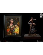Wonder Woman Gal Gadot - Sideshow Premium Art Print d'Olivia De Berardinis encadré (Framed) limited 275/monde