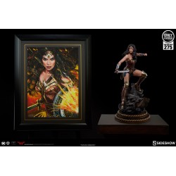 Wonder Woman Gal Gadot - Sideshow Premium Art Print d'Olivia De Berardinis encadré (Framed) limited 275/monde