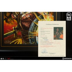 Wonder Woman Gal Gadot - Sideshow Premium Art Print d'Olivia De Berardinis encadré (Framed) limited 275/monde