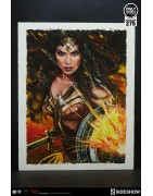 Wonder Woman Gal Gadot - Sideshow Premium Art Print d'Olivia De Berardinis encadré (Framed) limited 275/monde
