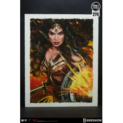 Wonder Woman Gal Gadot - Sideshow Premium Art Print d'Olivia De Berardinis encadré (Framed) limited 275/monde
