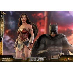Hot Toys MMS451 Justice League Wonder Woman Gal Gadot Deluxe Version 1/6 Collectible Figurine 29cm