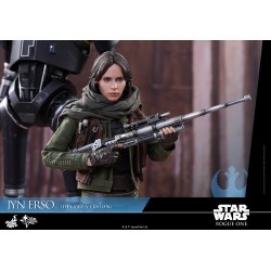 Hot Toys MMS405 Star Wars Rogue One Jyn Erso ( Felicity Jones ) Deluxe Version 1/6 Collectible Figurine 27cm
