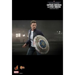 Hot Toys MMS243 Captain America Le Soldat de l'Hiver Captain America & Steve Rogers ( Chris Evans ) 12" 31cm