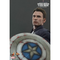 Hot Toys MMS243 Captain America Le Soldat de l'Hiver Captain America & Steve Rogers ( Chris Evans ) 12" 31cm