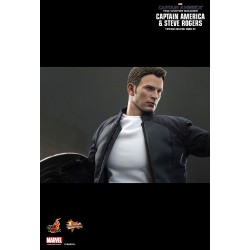 Hot Toys MMS243 Captain America Le Soldat de l'Hiver Captain America & Steve Rogers ( Chris Evans ) 12" 31cm