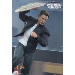 Hot Toys MMS243 Captain America Le Soldat de l'Hiver Captain America & Steve Rogers ( Chris Evans ) 12" 31cm