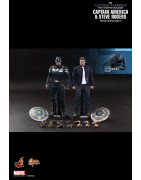 Hot Toys MMS243 Captain America Le Soldat de l'Hiver Captain America & Steve Rogers ( Chris Evans ) 12" 31cm