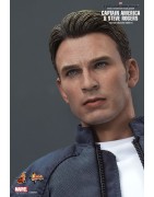 Hot Toys MMS243 Captain America Le Soldat de l'Hiver Captain America & Steve Rogers ( Chris Evans ) 12" 31cm