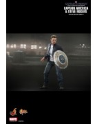Hot Toys MMS243 Captain America Le Soldat de l'Hiver Captain America & Steve Rogers ( Chris Evans ) 12" 31cm