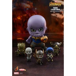 Hot Toys COSB451 Avengers Infinity War Thanos And Black Order Cosbaby (S) Bobble-Head Collectible Set