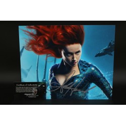 Autographe d'Amber HEARD Signé 8X10 PHOTO AQUAMAN MERA DC COMICS Justice League avec COA