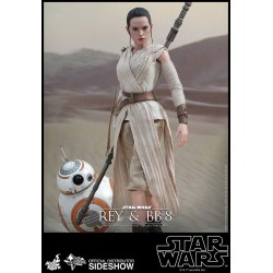 Hot Toys MMS337 Star Wars VII 7 The Force Awakens BB-8 & Rey ( Daisy Ridley ) 1/6 Collectible Figurines Set