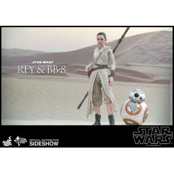 Hot Toys MMS337 Star Wars VII 7 The Force Awakens BB-8 & Rey ( Daisy Ridley ) 1/6 Collectible Figurines Set