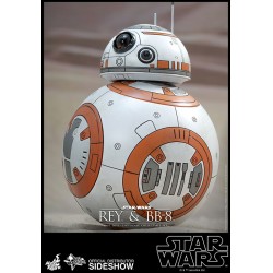 Hot Toys MMS337 Star Wars VII 7 The Force Awakens BB-8 & Rey ( Daisy Ridley ) 1/6 Collectible Figurines Set