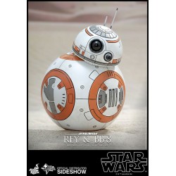 Hot Toys MMS337 Star Wars VII 7 The Force Awakens BB-8 & Rey ( Daisy Ridley ) 1/6 Collectible Figurines Set