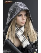 Python Stripe Camouflage Villa Sister Flower Avec Tête Cara Delevigne Black Version Very Cool VCF-2035A