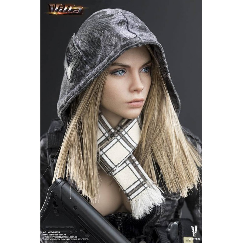 Python Stripe Camouflage Villa Sister Flower Avec Tête Cara Delevigne Black Version Very Cool VCF-2035A