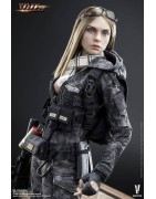 Python Stripe Camouflage Villa Sister Flower Avec Tête Cara Delevigne Black Version Very Cool VCF-2035A