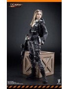 Python Stripe Camouflage Villa Sister Flower Avec Tête Cara Delevigne Black Version Very Cool VCF-2035A