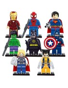 Marvel Assemblage construction Figurines Jouets Avengers Age of Ultron Avengers Figurine avec Base et cartes 8-pack