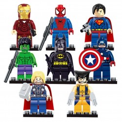 Marvel Assemblage construction Figurines Jouets Avengers Age of Ultron Avengers Figurine avec Base et cartes 8-pack
