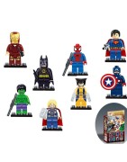 Marvel Assemblage construction Figurines Jouets Avengers Age of Ultron Avengers Figurine avec Base et cartes 8-pack