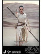 Hot Toys MMS337 Star Wars VII 7 The Force Awakens BB-8 & Rey ( Daisy Ridley ) 1/6 Collectible Figurines Set