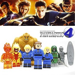Lego - 8 Mini Figurines SY Super Heroes Marvel Comics 4 Fantastiques SY167
