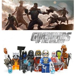 Lego - 8 Mini Figurines SY Super Heroes Marvel Les Gardiens de la Galaxie SY257