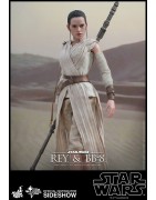 Hot Toys MMS337 Star Wars VII 7 The Force Awakens BB-8 & Rey ( Daisy Ridley ) 1/6 Collectible Figurines Set