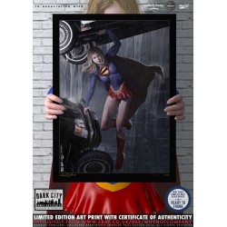 Supergirl ii-dark city comic art series - 200 édition limitée imprimé