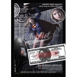 Supergirl ii-dark city comic art series - 200 édition limitée imprimé