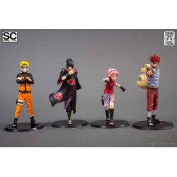 Tsume - Pack promotionnel de 4 figurines : Naruto Uzumaki, Sakura Haruno, Sasuke Uchiha, Gaara