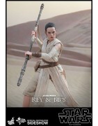 Hot Toys MMS337 Star Wars VII 7 The Force Awakens BB-8 & Rey ( Daisy Ridley ) 1/6 Collectible Figurines Set