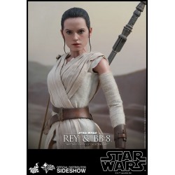 Hot Toys MMS337 Star Wars VII 7 The Force Awakens BB-8 & Rey ( Daisy Ridley ) 1/6 Collectible Figurines Set