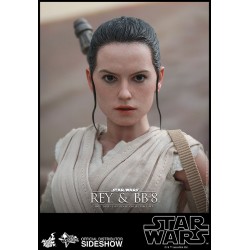 Hot Toys MMS337 Star Wars VII 7 The Force Awakens BB-8 & Rey ( Daisy Ridley ) 1/6 Collectible Figurines Set